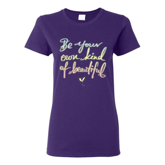 Positivity saying Pop Culture Womens Graphic T-Shirt, Purple, 2XL