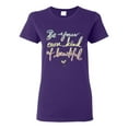 thumbnail image 1 of Positivity saying Pop Culture Womens Graphic T-Shirt, Purple, Large, 1 of 3