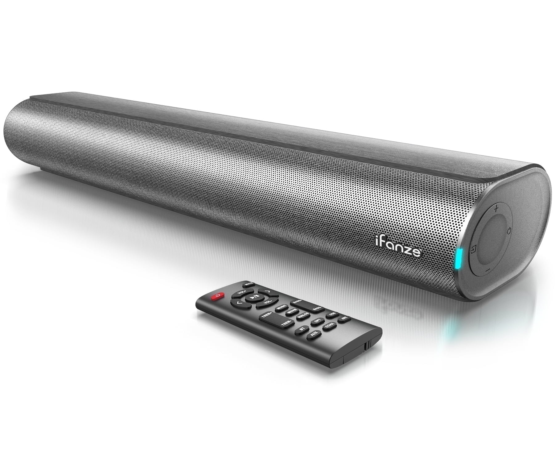 The Coupon deal of  Doosl 22 inch Bluetooth Sound Bar with Remote, 4 Subwoofers, TF Play, FM Radio, 20W, Black