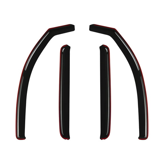 Possbay US Window Visor Sun Rain Guard Deflector For Toyota Tacoma Double Cab 2005-2015