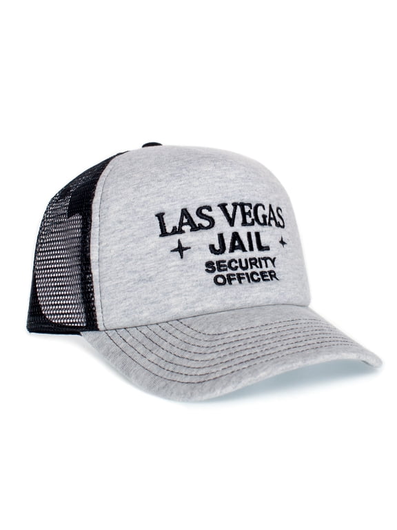 Las Vegas Jail Security Officer hat Bob Bull Movie Cap Gray Truckers