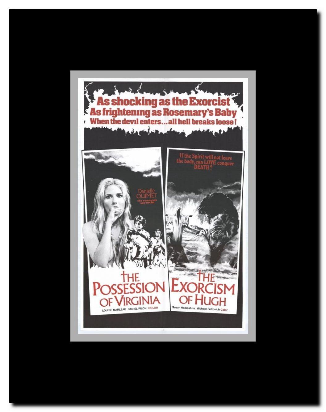 Possession of Virginia/Exorcism of Hugh Framed Movie Poster