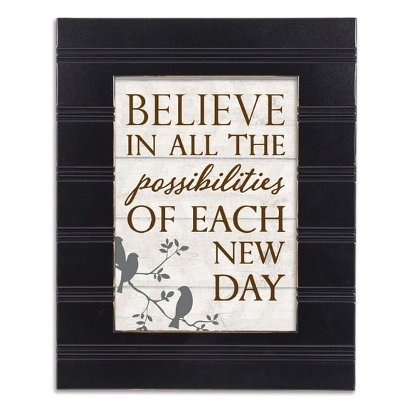 Possibilities of Each New Day Black 8 x 10 Beaded Board Picture Frame Plaque