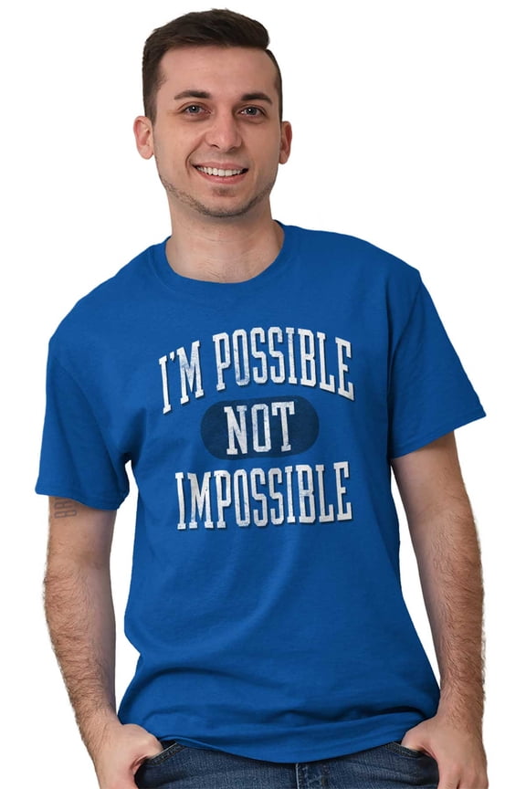 Possible Not Impossible Autism Aware Men's Graphic T Shirt Tees Brisco Brands M