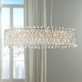 thumbnail image 1 of Possini Euro Design Alyssa Chrome Oval Island Chandelier 36 1/2" Wide Modern Crystal 11-Light LED Fixture for Dining Room House Foyer Kitchen Island, 1 of 9