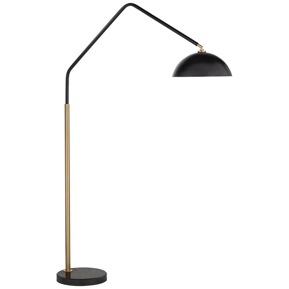 Possini Euro Design Angles Modern 80" Tall Standing Floor Lamp Large Arc Task Metal Black Finish Living Room Bedroom House Reading