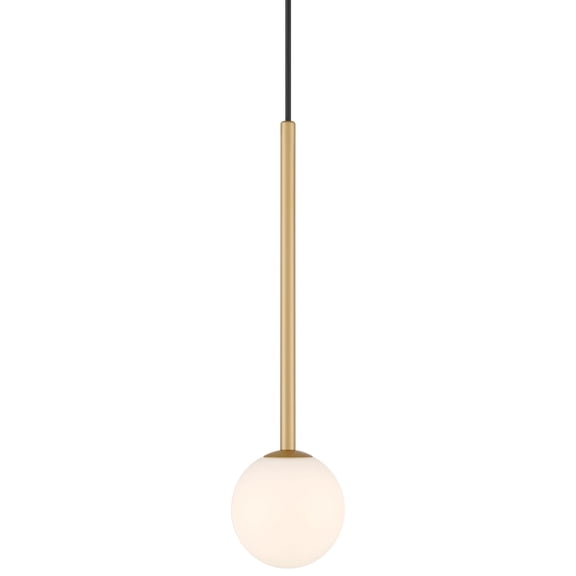 Possini Euro Design Eclipse 4 3/4" Modern Pendant Ceiling Light Fixture Dining Room Over Table LED Gold Finish White Glass Mini