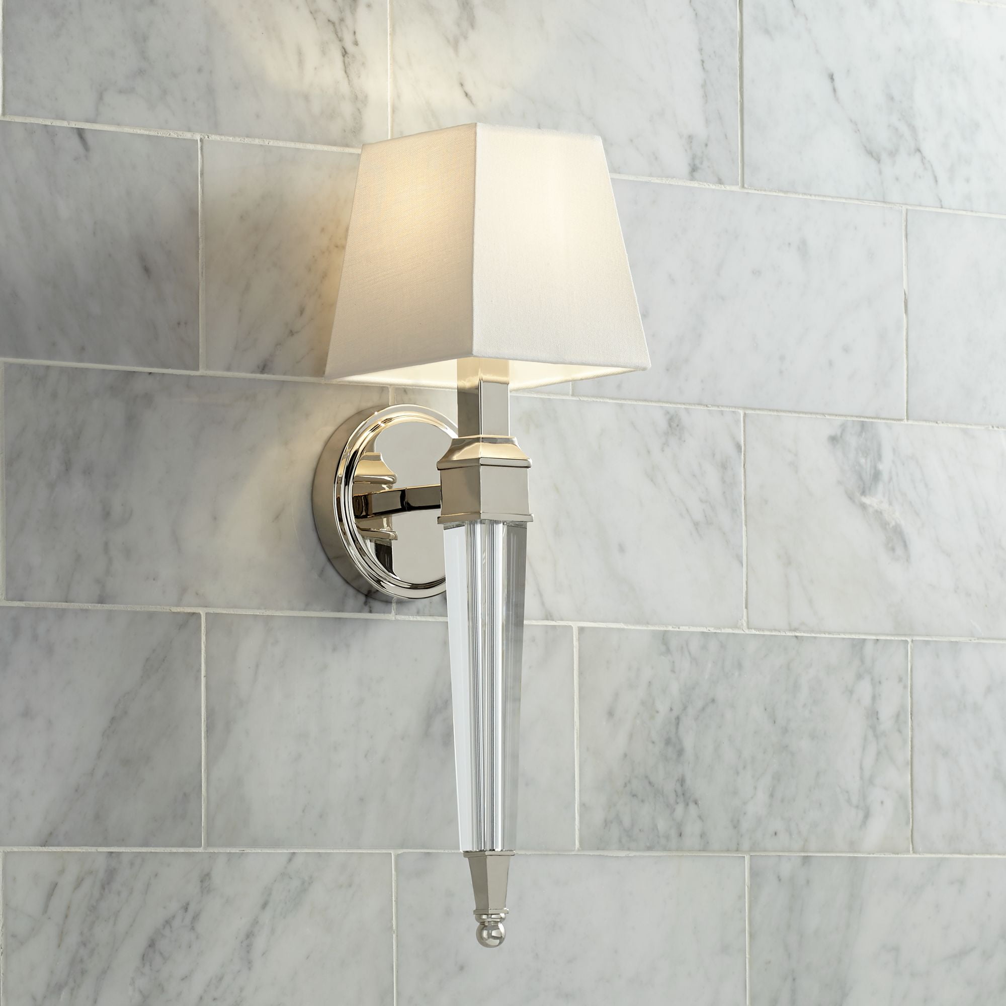 Polished Nickel 13" Direct Wired Electric Wall Sconce