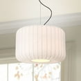 thumbnail image 1 of Possini Euro Design Jaime 18" Modern Pendant Chandelier Ceiling Light Fixture Dining Room Over Table Drum Matte Black and White, 1 of 9