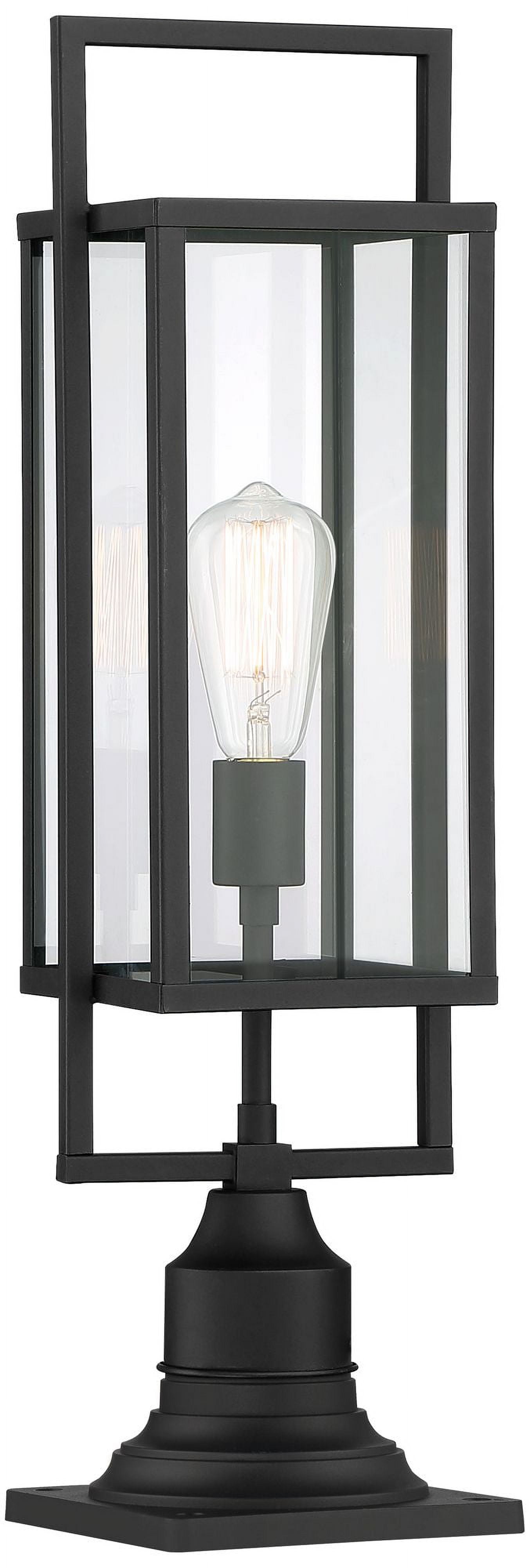 Possini Euro Jericho 22" High Black Modern Outdoor Post Light