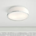 thumbnail image 1 of Possini Euro Design Mavis Modern Ceiling Light Flush Mount Fixture 10 1/4" Wide Chrome 2-Light White Opal Glass Shade for Bedroom Kitchen Living Room, 1 of 6