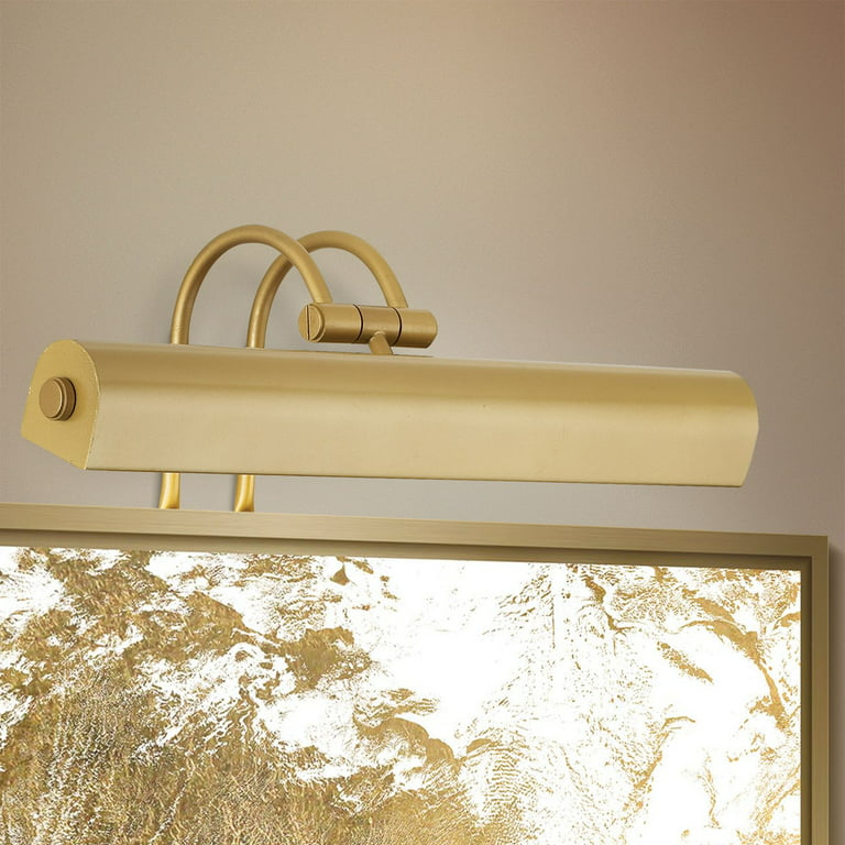 Possini Euro Design Possini Euro 16 Wide Light Gold Plug-In Picture Light