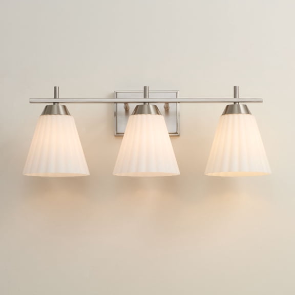 Possini Euro Design Possini Euro Elodie 23 1/2" Wide Brushed Nickel 3-Light Bath Light