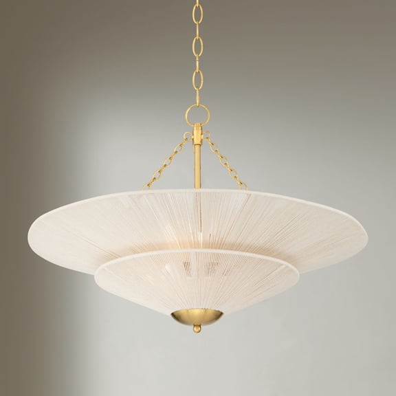 Possini Euro Design Possini Euro Griner 25 1/4"W Burnished Brass 3-Light String Chandelier