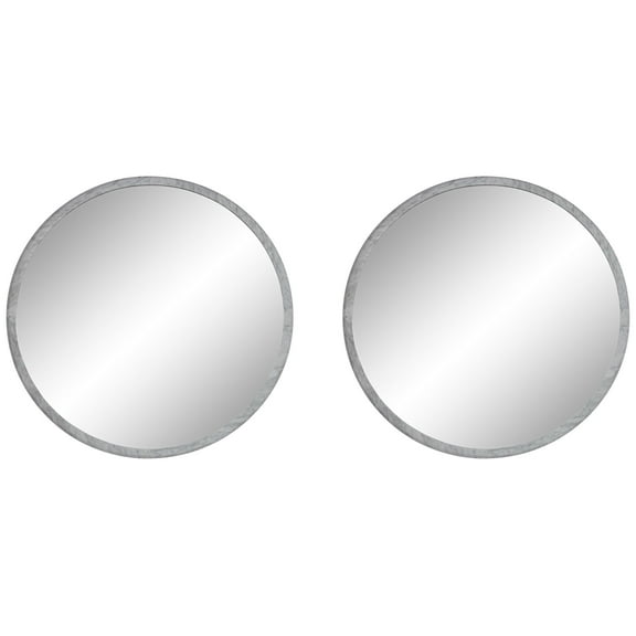 Possini Euro Design Possini Euro Harriet White Faux Marble 34" Round Wall Mirrors Set of 2