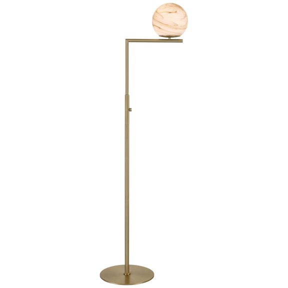 Possini Euro Design Possini Euro Jupiter 62 1/2" High Soft Brass and Glass Floor Lamp