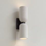 Possini Euro Design Possini Euro Amalfi 15 High Black and Cement 2-Light LED Wall Sconce