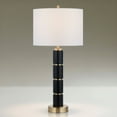 thumbnail image 1 of Possini Euro Design Possini Euro Rainier 30 1/2"H Black Faux Leather Column Table Lamp, 1 of 9
