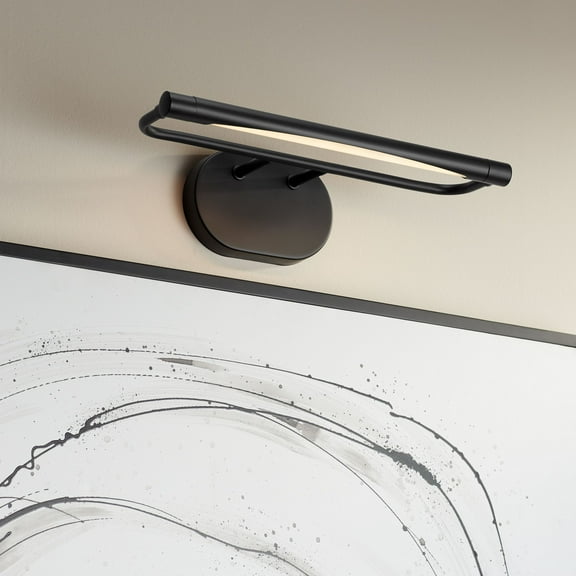 Possini Euro Design Possini Euro Samuel 17" Wide Black LED Picture Light