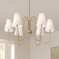 thumbnail image 1 of Possini Euro Design Possini Euro Theda 32" Wide Soft Gold 6-Light Shade Chandelier, 1 of 9