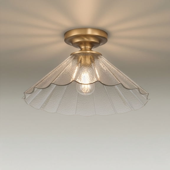 Possini Euro Design Possini Euro Vandross 15 3/4" Wide Warm Brass Ceiling Light