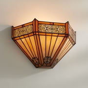 Robert Louis Tiffany Stratford 7 1/2H Mission Art Glass Wall Sconce
