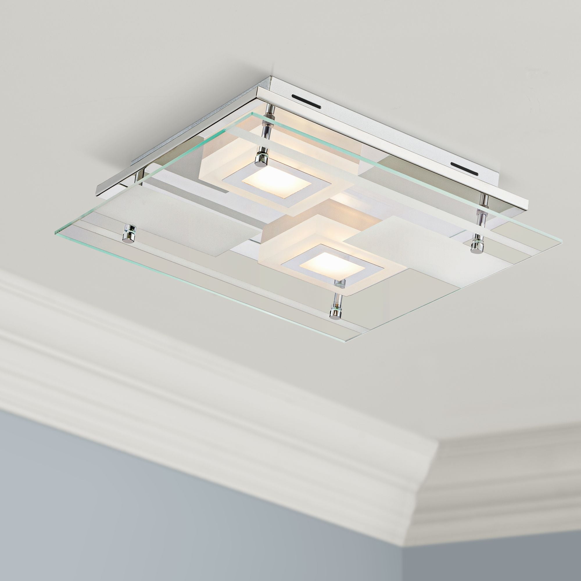 Possini Euro Design Halsted Modern Ceiling Light Semi Flush Mount