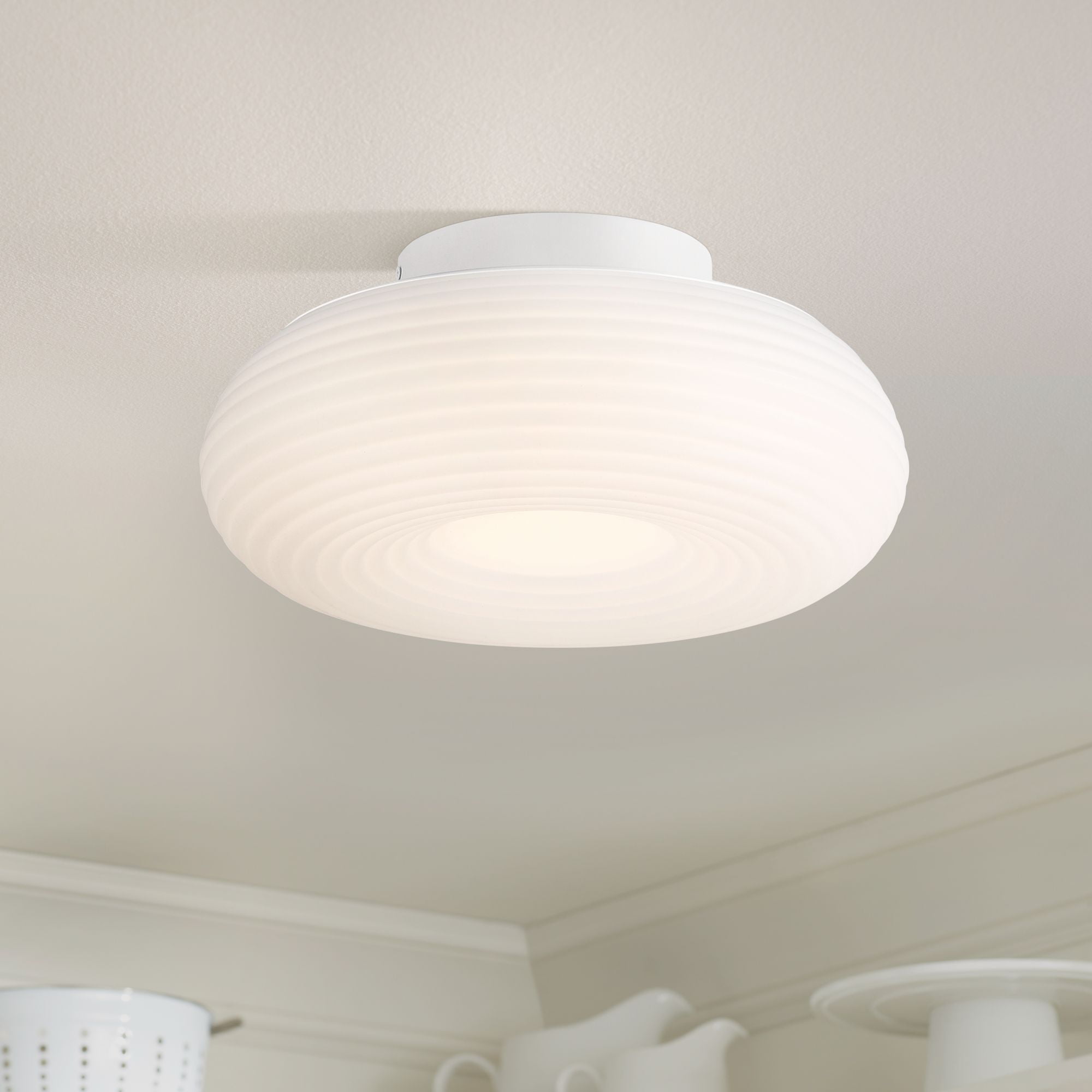 Possini Euro Grosvenor 25" Modern Semi-Flush Mount Ceiling Light - Dimmable LED, Brushed Gold