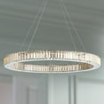 thumbnail image 1 of Possini Euro Design Vesta Chrome Pendant Chandelier 35 1/2" Wide Modern LED Ring Crystal Glass Fixture for Dining Room Foyer Kitchen Island Entryway, 1 of 8