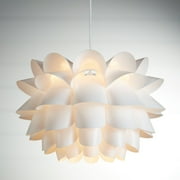 Possini Euro Design White Flower Pendant 19 1/2 Wide Modern Blooming Curved Petals for Dining Room Living House Home Foyer Kitchen Island Entryway