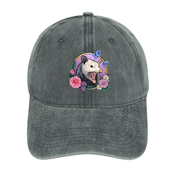Possum Gray Baseball Cap for Men Women, Adjustable Snapback Hats Cotton Hat