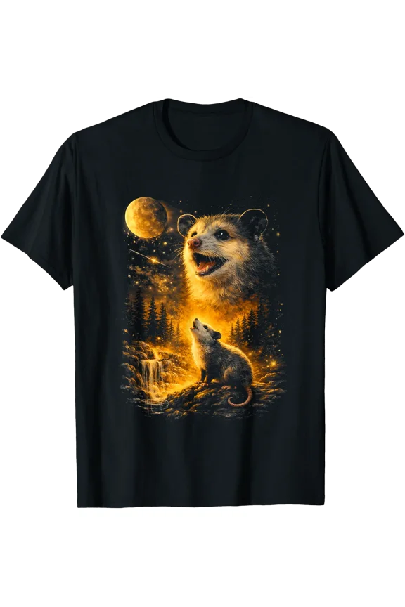 Possum Howling To The Moon Vintage Meme 90S Funny Possum T-Shirt