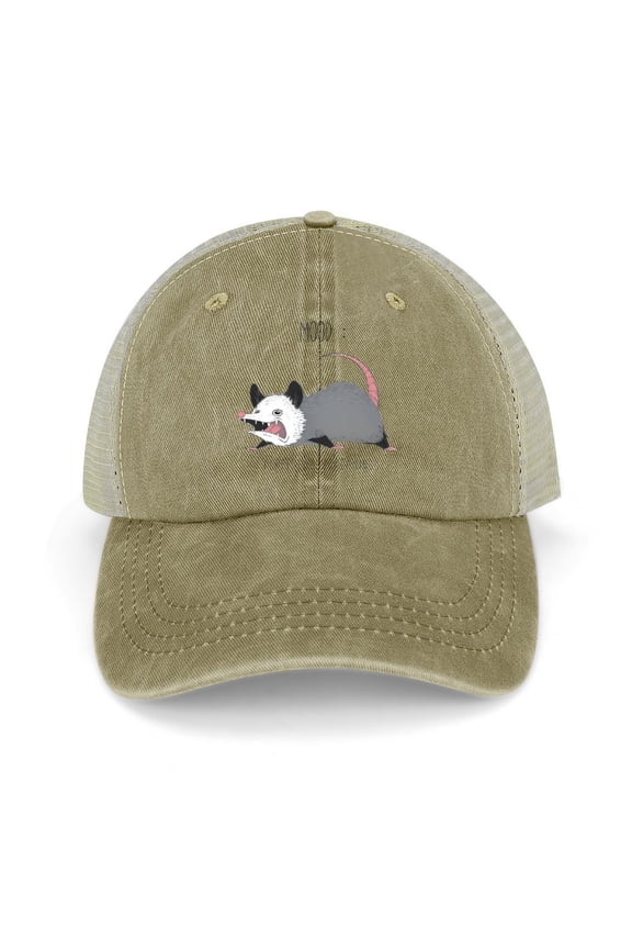 Possum Khaki Baseball Cap for Men Women, Adjustable Snapback Hats Trucker Hat