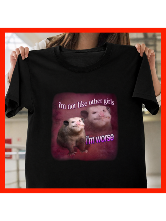 Possum Meme Screaming Trash Marsupial Chaos Relatable Humor Unisex T-Shirt, up to size 5XL