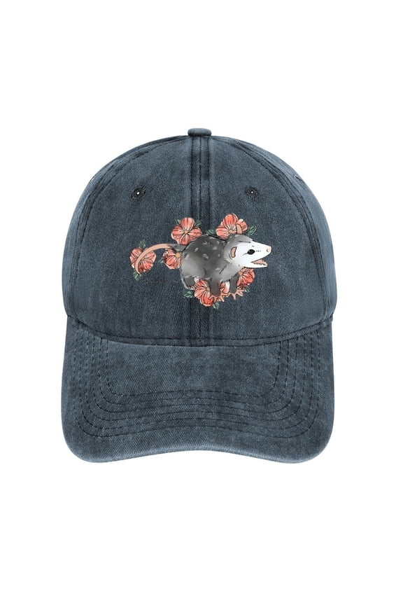Possum Navy Baseball Cap for Men Women, Adjustable Snapback Hats Cotton Hat