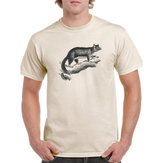 Possum On A Tree Branch T-Shirt Men -Image by Shutterstock, Male x-Large