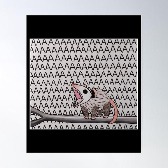 Possum Opossum Poster Wall Art, Modern Wall Decor For Living Room Bedroom, 16x24 UNFRAMED