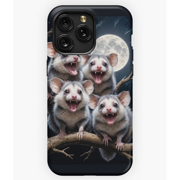 Possum vs Opossum Moon Parody M3599 Phone Case for iPhone 17 16 15 14 13 12 11 Pro Max