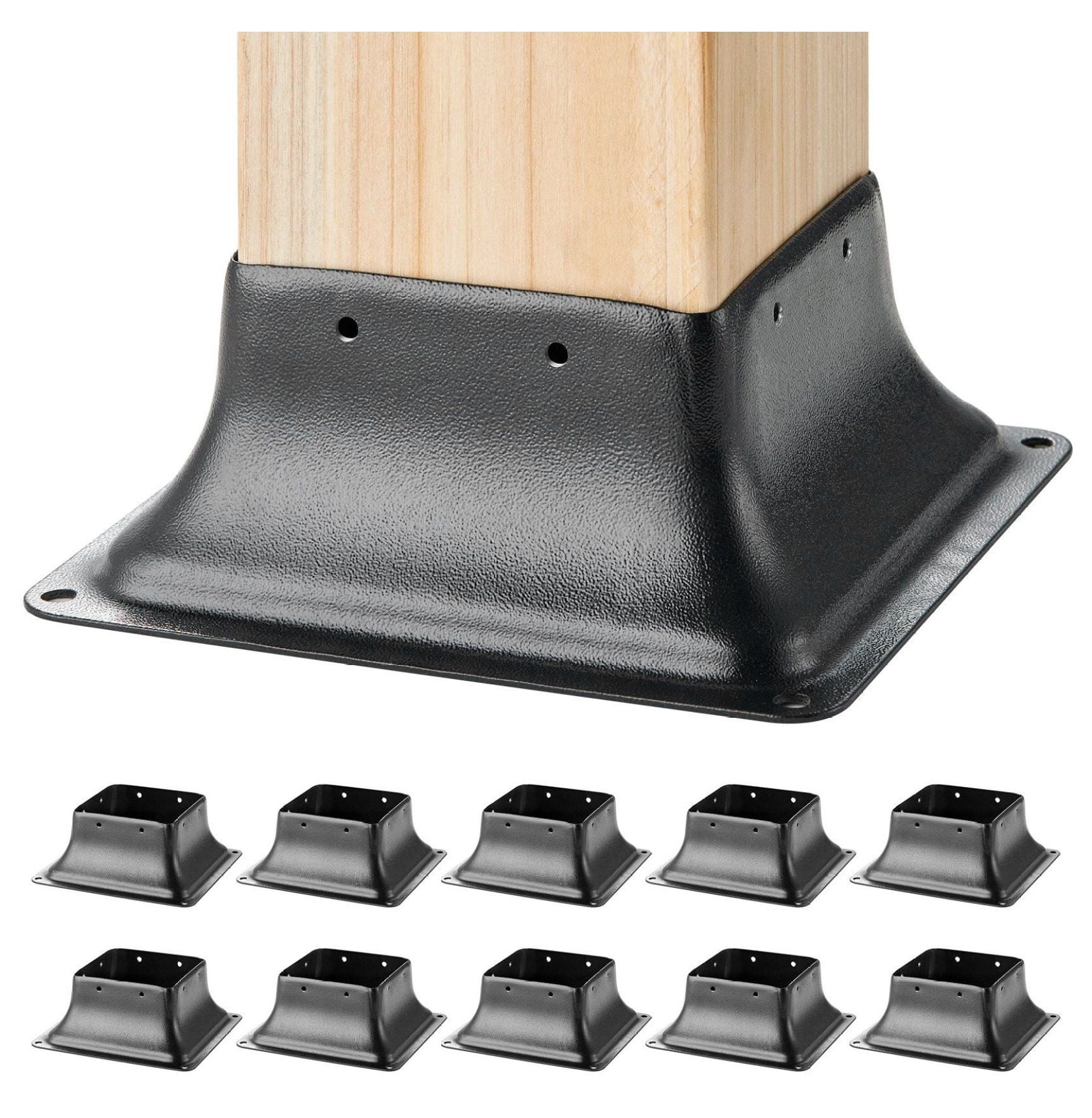 Post Base 4x4 10-Pack - Heavy Duty Steel Post Anchor - Decking, Porch ...