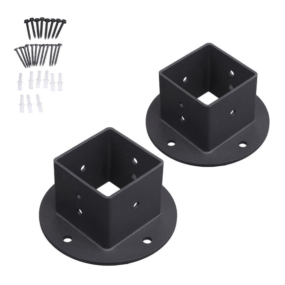 Post Base Anchors Sturdy Metal for Fence Railings Privacy Panel Gazebos Pergolas and Mailbox Support Brackets