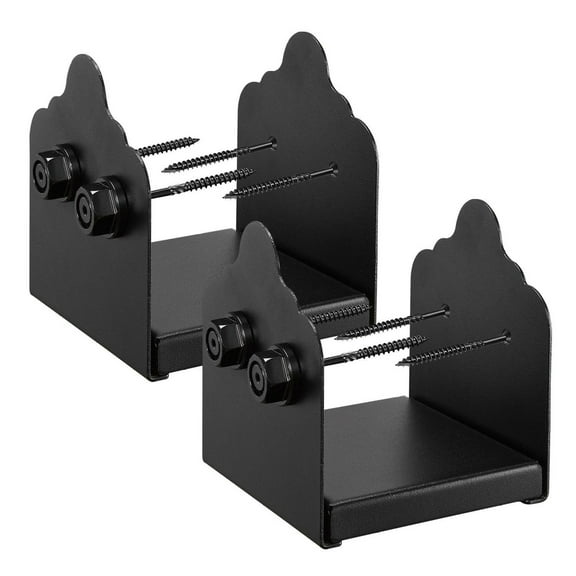 Post Base Brackets 2 Pack, 6x6 Wood Fence Post Anchor, 5.9x5.55in Steel Support
