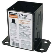 Post Base with Black Finish 8 Pack, Compatible with Simpson Strong Tie FPBB44 E-Z Base 4x4