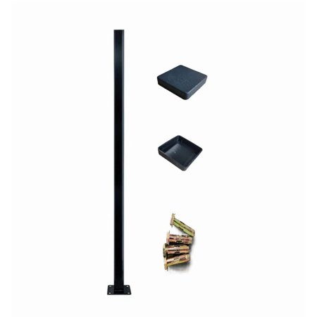 Post | Black Aluminum Fence Post 72" x 3" x 3"