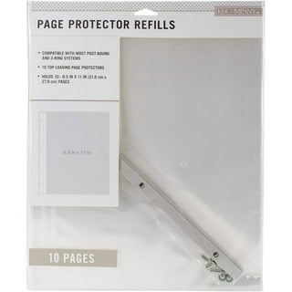 2 pack) Genuine Pioneer 8x8 Clear Sheet Protectors w Black page