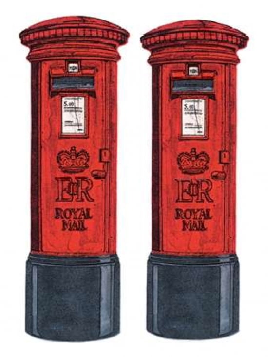 Post Boxes Canvas Art - Barry Goodman (18 x 24)
