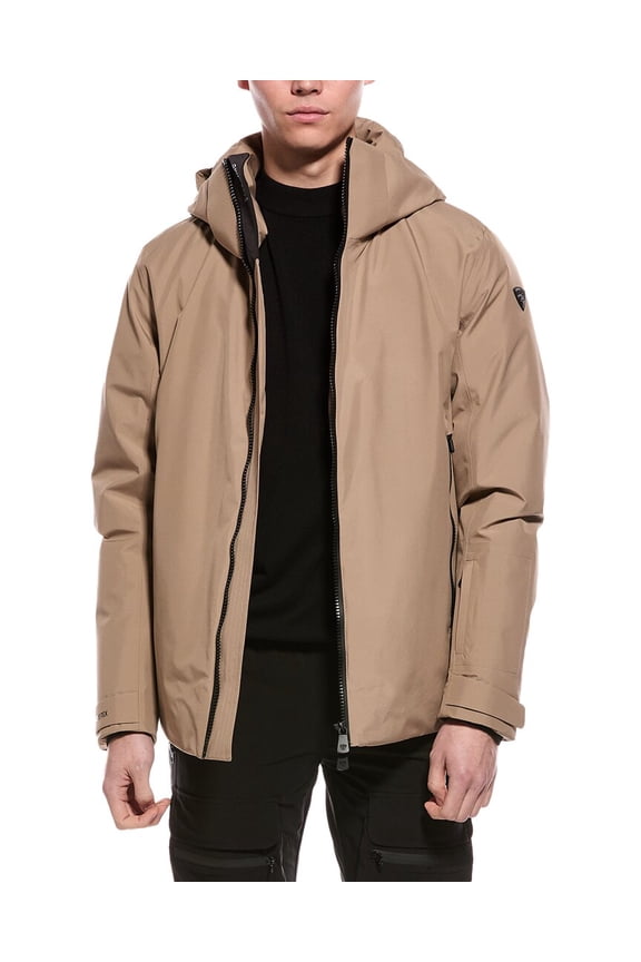 mens Down Ski Jacket, s, Brown