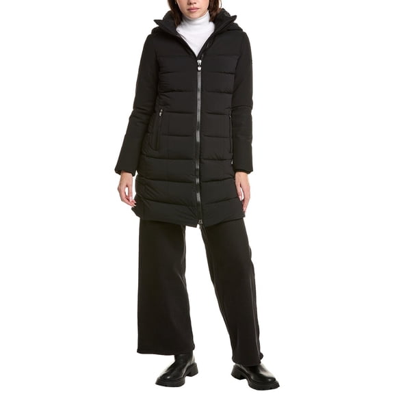 Post Card womens  Down Puffer Parka, 46, Black