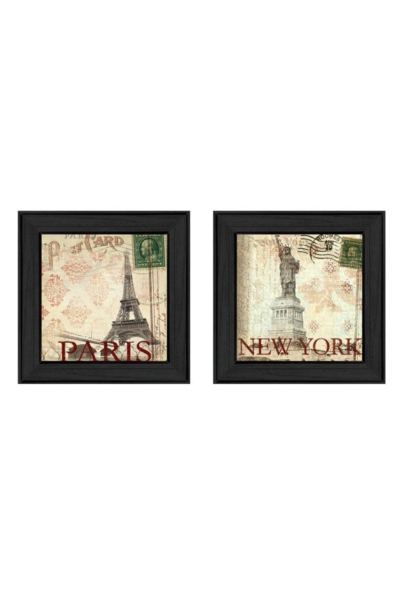 TrendyDecor4U Post Cards Collection By Dee Dee Printed Wall Art V197-405