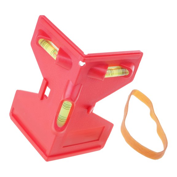 Post Check Bubble Post with 3 Bubble Vial & Elastic Loop Post Leveler for Posts Pipe Leveling
