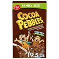 thumbnail image 1 of Post Cocoa PEBBLES Cereal, Chocolatey Kids Cereal, Gluten Free, 19.5 oz (Pack 2), 1 of 5